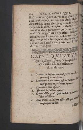 Caput Quintum