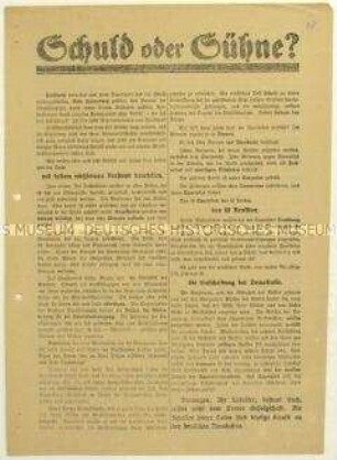 Flugblatt der SPD gegen den Spartakusbund und den Januaraufstand 1919 in Berlin