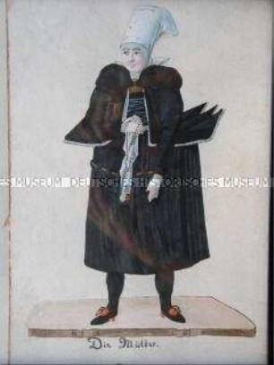 Bäuerliche Hochzeitsgesellschaft - Nr. 4 (?): Die Mutter (im schwarzen Rahmen unter Glas)
