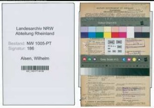Entnazifizierung Wilhelm Alsen , geb. 10.02.1886 (Oberpostsekretaer)