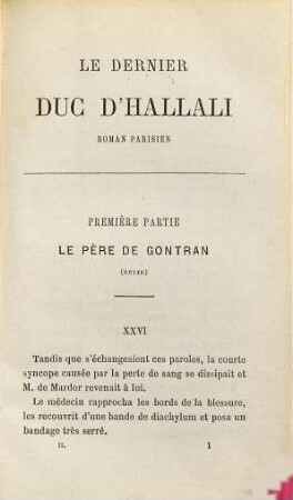 Le dernier duc d'Hallali : roman parisien, 2. Le pere de Gontran