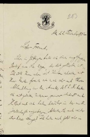 Nr. 20: Brief von Hermann Minkowski an Adolf Hurwitz, Göttingen, 22.12.1902