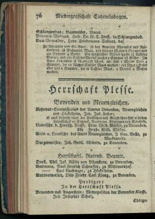 Herrschaft Plesse