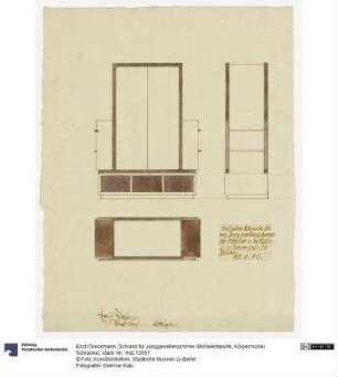 Schrank für Junggesellenzimmer (Möbelentwürfe, Körpermöbel, Schränke)