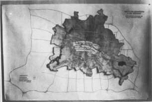 Flächennutzungsplan für den Wiederaufbau der Innenstadt, Hauptamt für Planung, 1945/1946