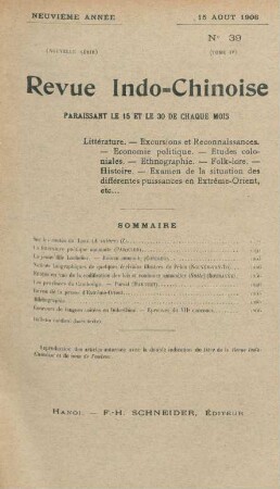 15 Aout 1906. No. 39