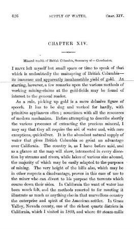 CHAPTER XIV. Mineral wealth of British Columbia, Summary of ? Conclusion