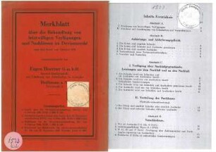 Merkblatt über die Behandlung von letztwilligen Verfügungen und Nachlässen im Devisenrecht nach dem Stand vom Oktober 1936