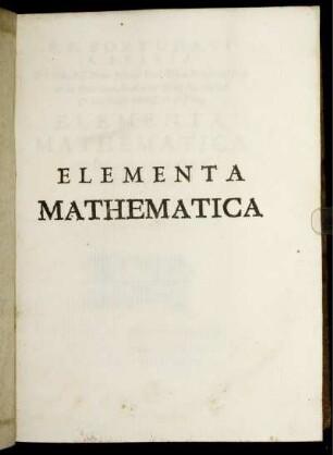 Tom. 4: P. F. Fortunati Elementa Mathematica. Tomus Quartus