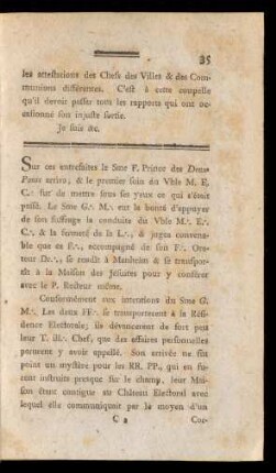 [Suite de cette affaire [et] conference chez les JJ.]