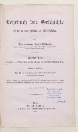 Teil 2, [Schülerband]: Geschichte des Mittelalters und der Neuzeit bis zum Westfälischen Frieden