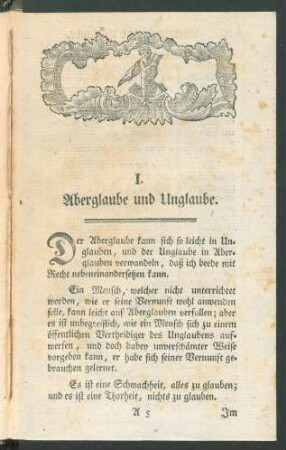 I. Aberglaube und Unglaube.