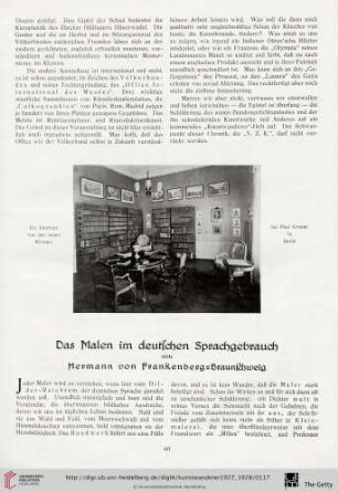 9/10: Das Malen im deutschen Sprachgebrauch