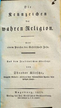 Die Kennzeichen der wahren Religion