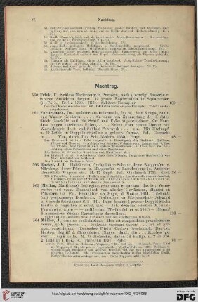 Nachtrag (Nr. 560 - 564)