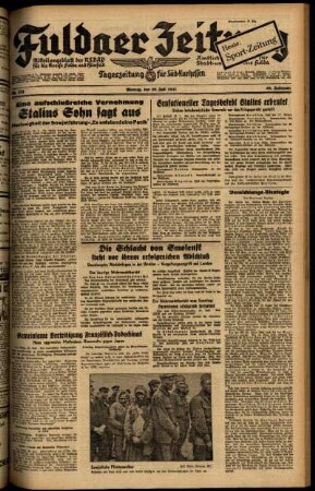 Ausgabe vom Montag, den 28. Juli 1941.
