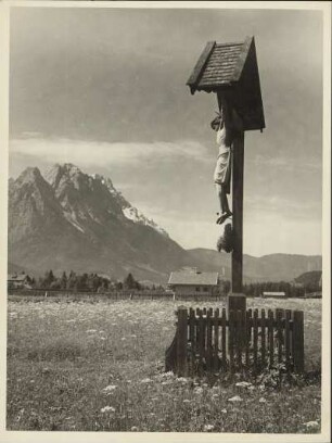 Oberbayern. Blick auf das Zugspitzmassiv