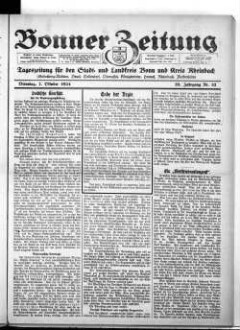 Bonner Zeitung. 1895-1933