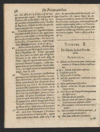 Titulus X. De Fiscale Judicii Provincialis.