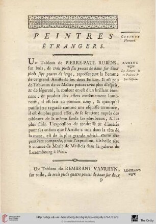 Peintres étrangers