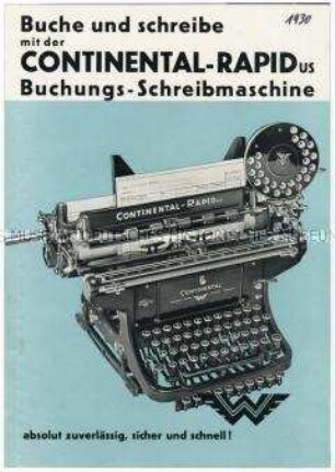 Kombination von Buchungs- und Schreibmaschine CONTINENTAL-RAPIDUS