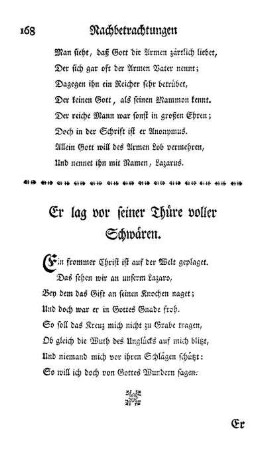 Er lag vor seiner Thüre voller Schwären