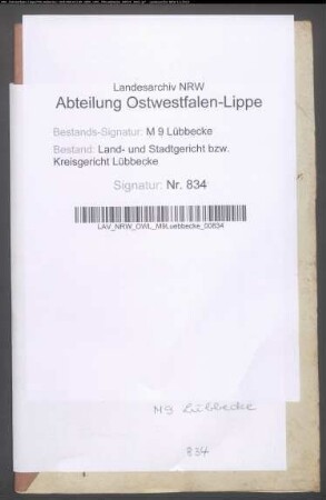 Erblasser: Lüning, Marie Magdalene, geb. Deerberg: