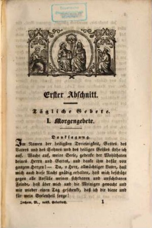 Vollständiges Gebetbuch für kathol. Christen : Größtentheils aus den Schriften des ehrw. Ludovicus Blosius übersetzt und zusammengestellt