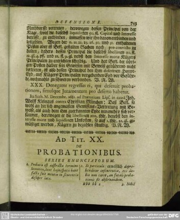 Ad Tit. XX. De Probationibus