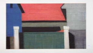 Alt-Übigau I : Dennhardt, Klaus: Alt-Übigau I. Kreide, Papier, Leinwand; 80 x 140 cm. 2001. Dresden: Leonhardi-Museum, Ausstellung Klaus Dennhardt - flußabwärts vom 9. Juli - 29. August 2004.
