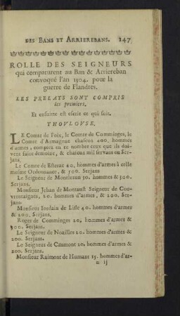 Rolle des seigneurs