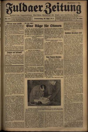 Ausgabe vom Donnerstag, den 26. September 1935.