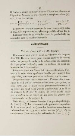 Correspondance.