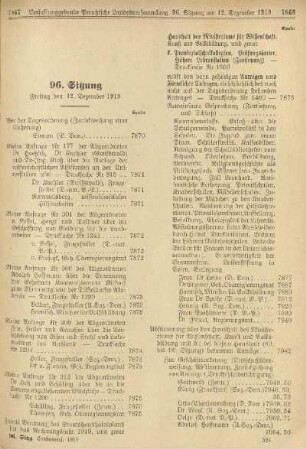 96. Sitzung. Freitag den 12. Dezember 1919