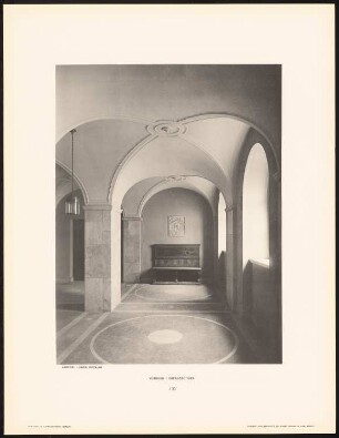 Neues Stadthaus, Berlin: Innenansicht Vorraum 1.OG (aus: Neubauten der Stadt Berlin, Bd. X, 1911)