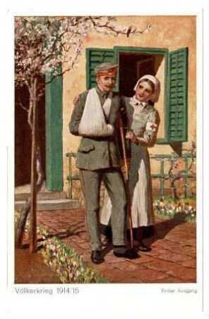 Völkerkrieg 1914/15 Nr. 126: Erster Ausgang (Silberstein)