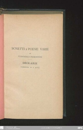 Sonetti e poesie varie in vernacolo piemontese