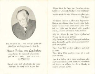 Landenberg, Hanns (Freiherr von Landenberg)