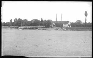 Merschwitz. Ansicht mit Elbe und Dampfer