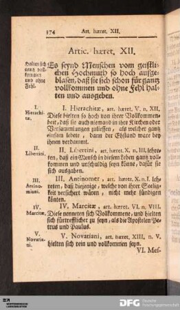 Artic. hæret. XII.