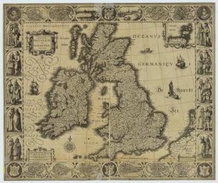 Karte der Britischen Inseln, 1:3 275 000, Kupferstich, ca. 1650
