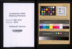 Entnazifizierung Heinrich Wolterhoff , geb. 19.03.1898 (Schlosser)