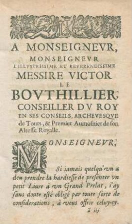 A Monseigneur, ...