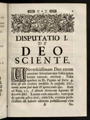 1-21, Quaestio I. De Scientia Intellegentiae.