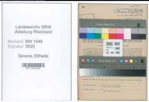 Entnazifizierung Elfriede Sevens , geb. 07.11.1904 ()