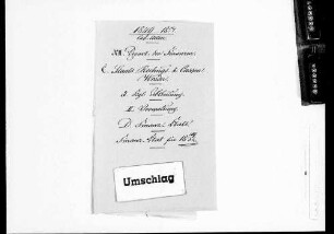 Finanzetat für 1849/1852 (1849-1854)
