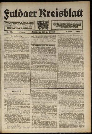 Ausgabe vom Donnerstag, den 06. Februar 1913.