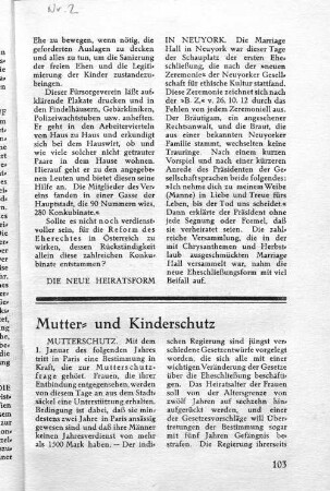 Mutter- und Kinderschutz