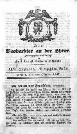40. Stueck, 4. Oktober 1847