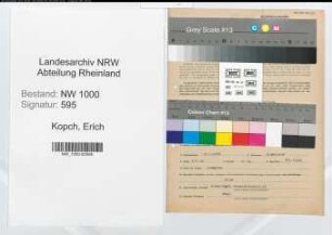 Entnazifizierung Erich Kopch, geb. 19.07.1908 (Buerovorsteher)